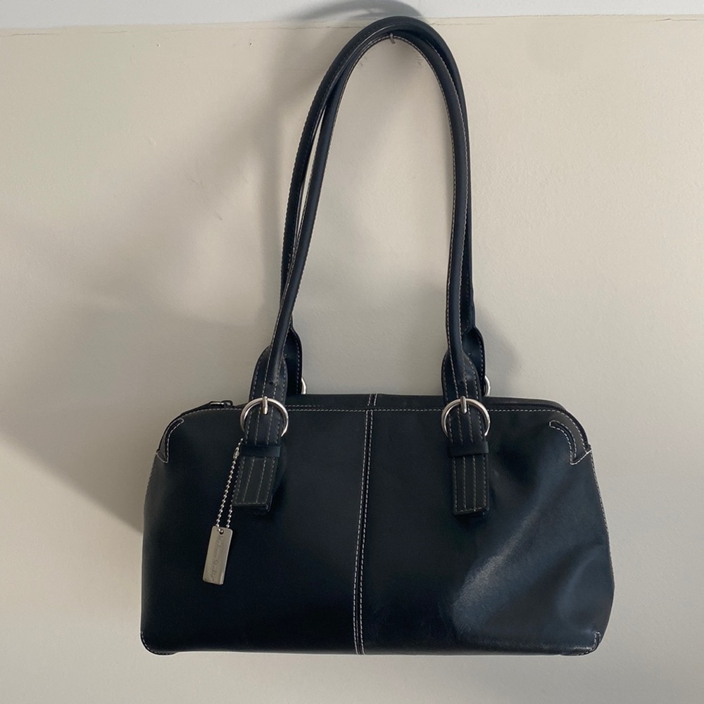 Madison Studio Black Zip Top Satchel